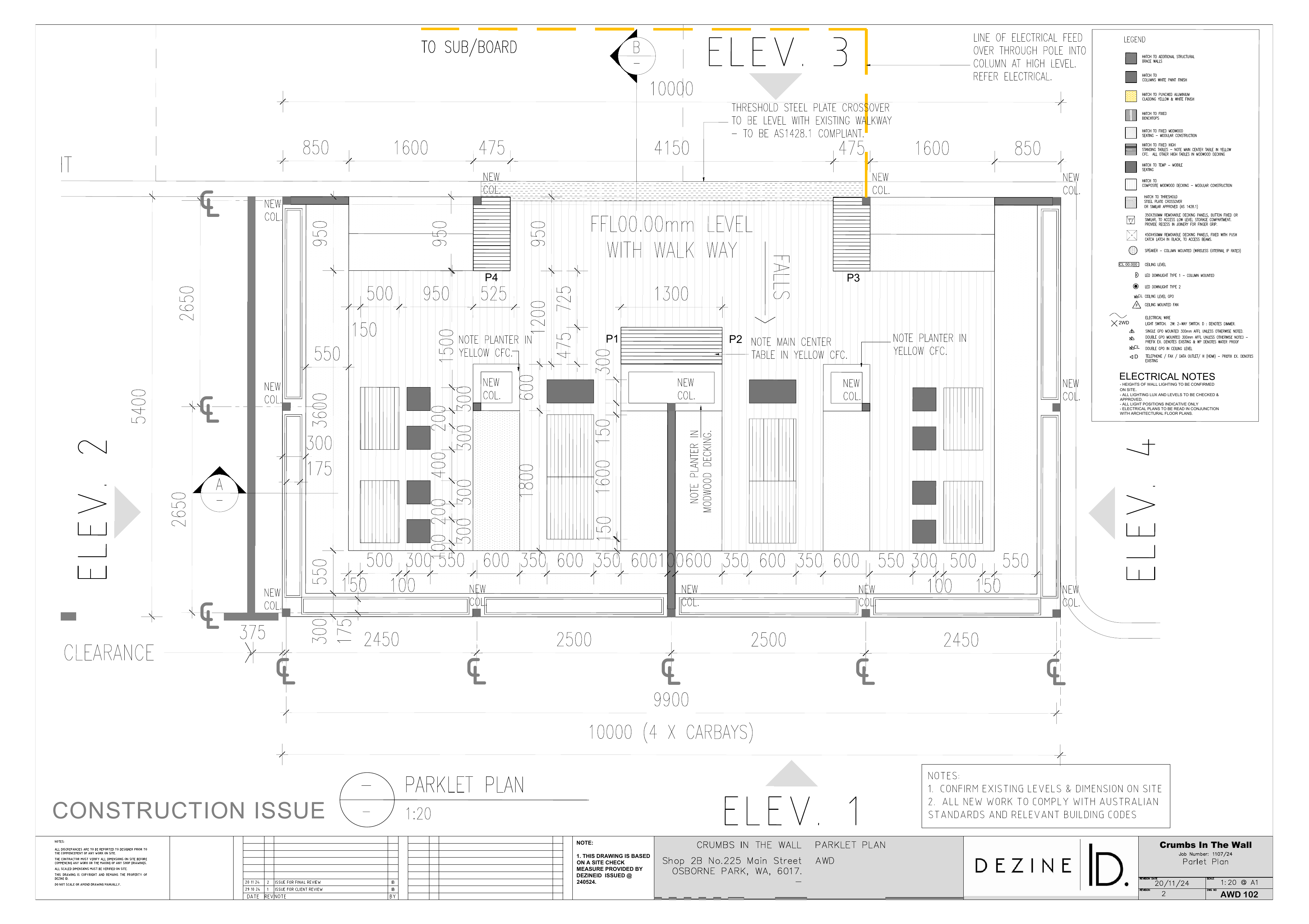 Crumbs parklet plan drawing