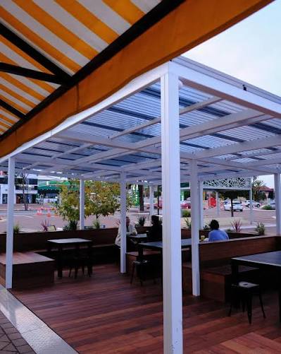 Crumbs parklet seating and planting