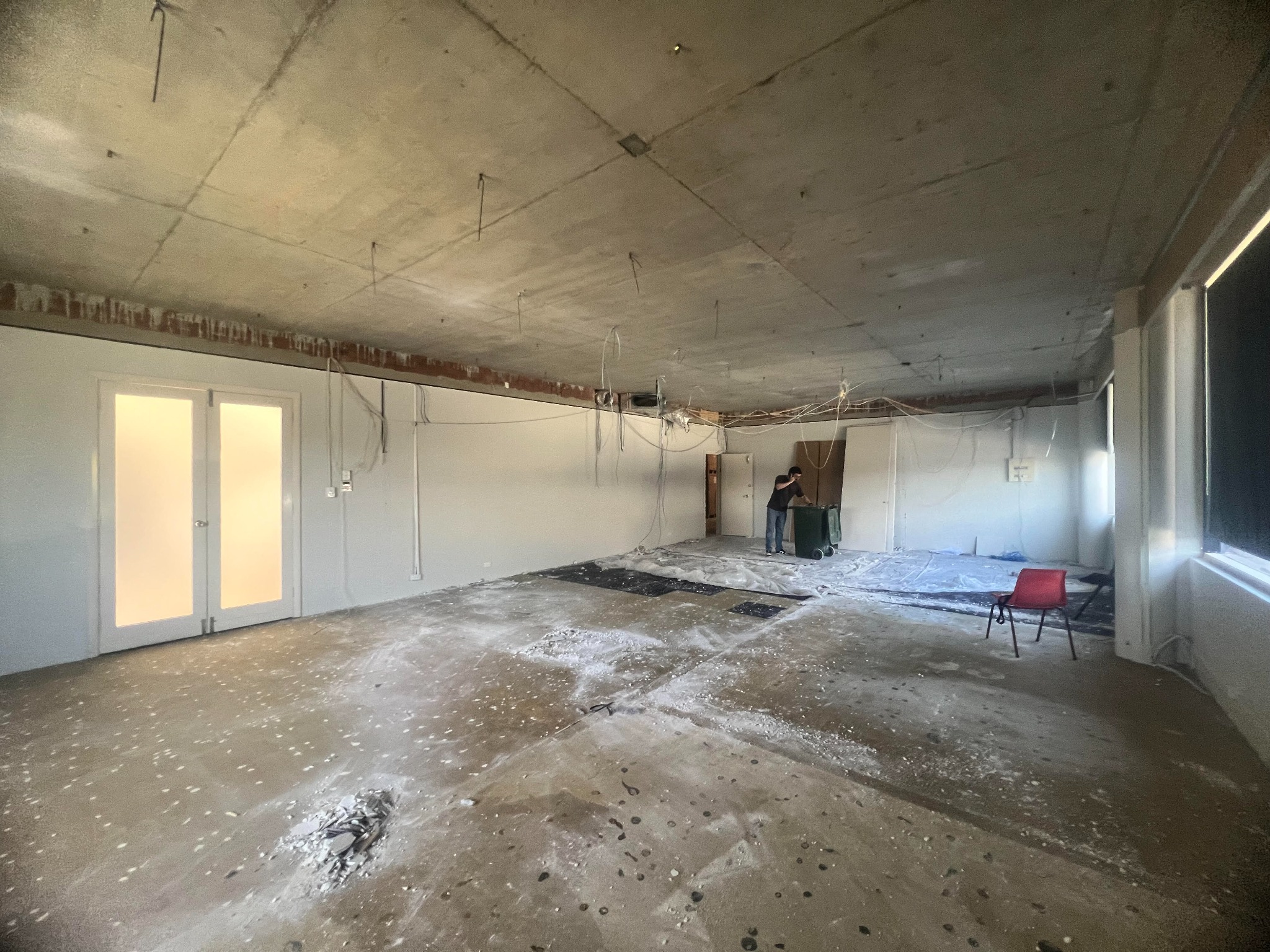 Office stripped back during demolition