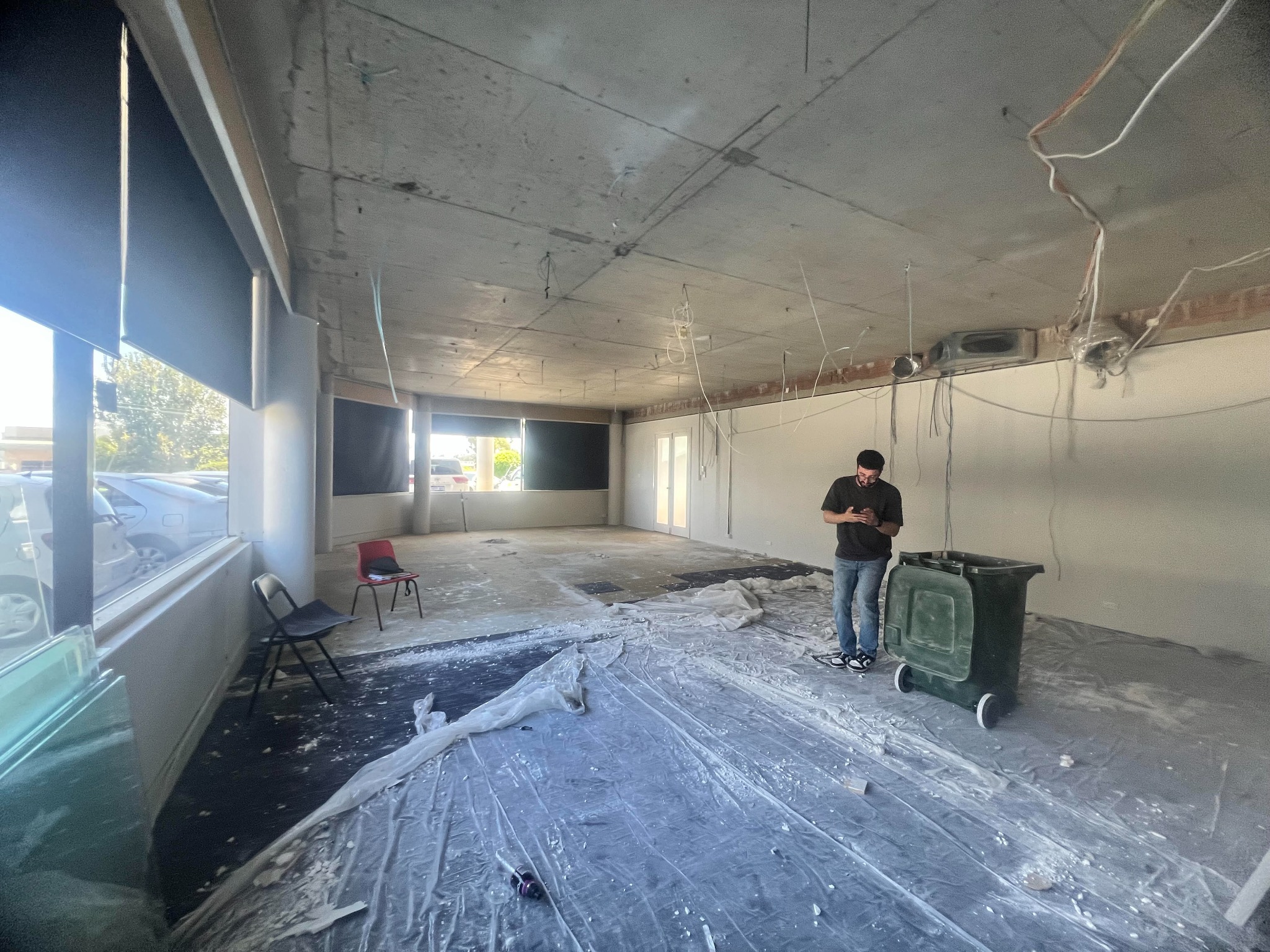Office stripped back during demolition