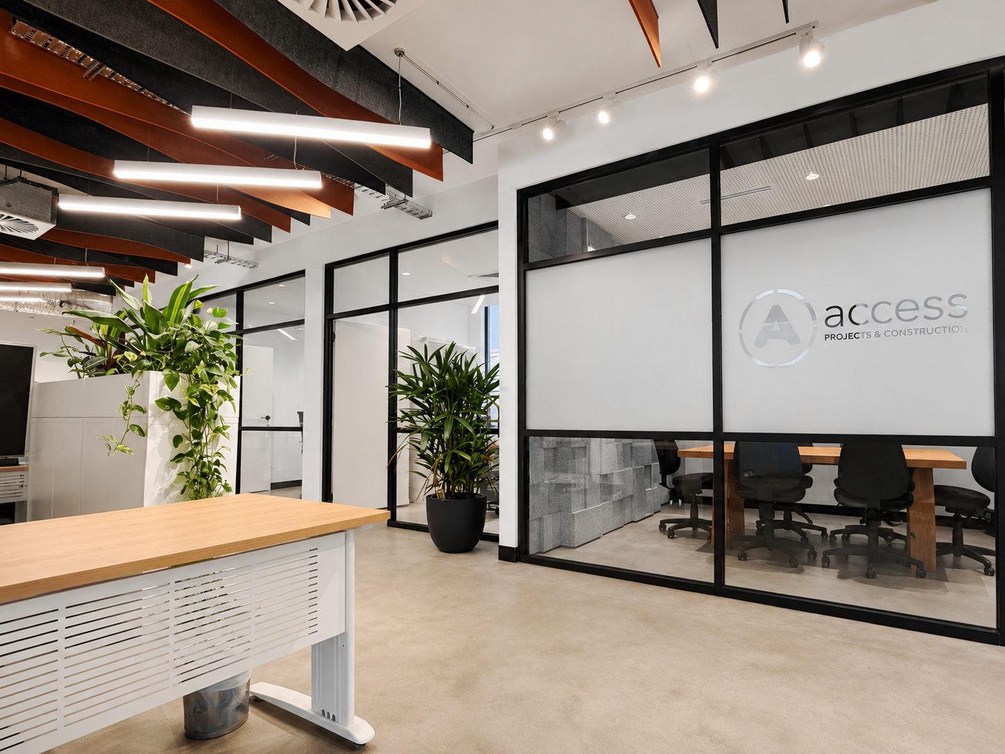 Completed office interior