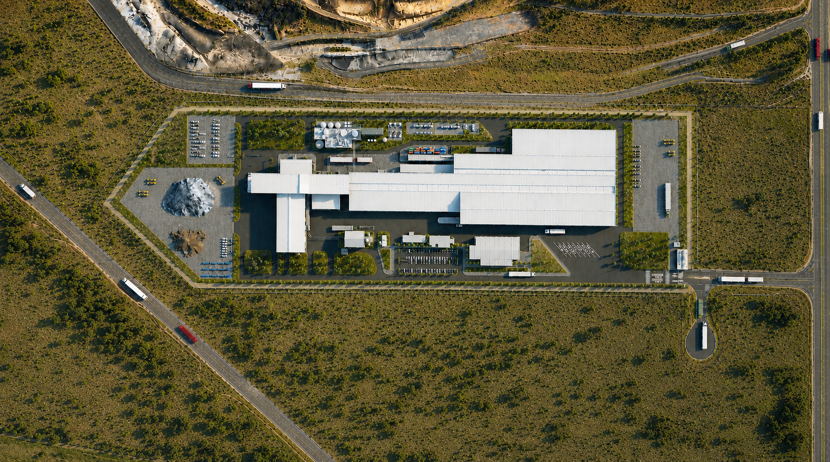 GM Steel rendered masterplan