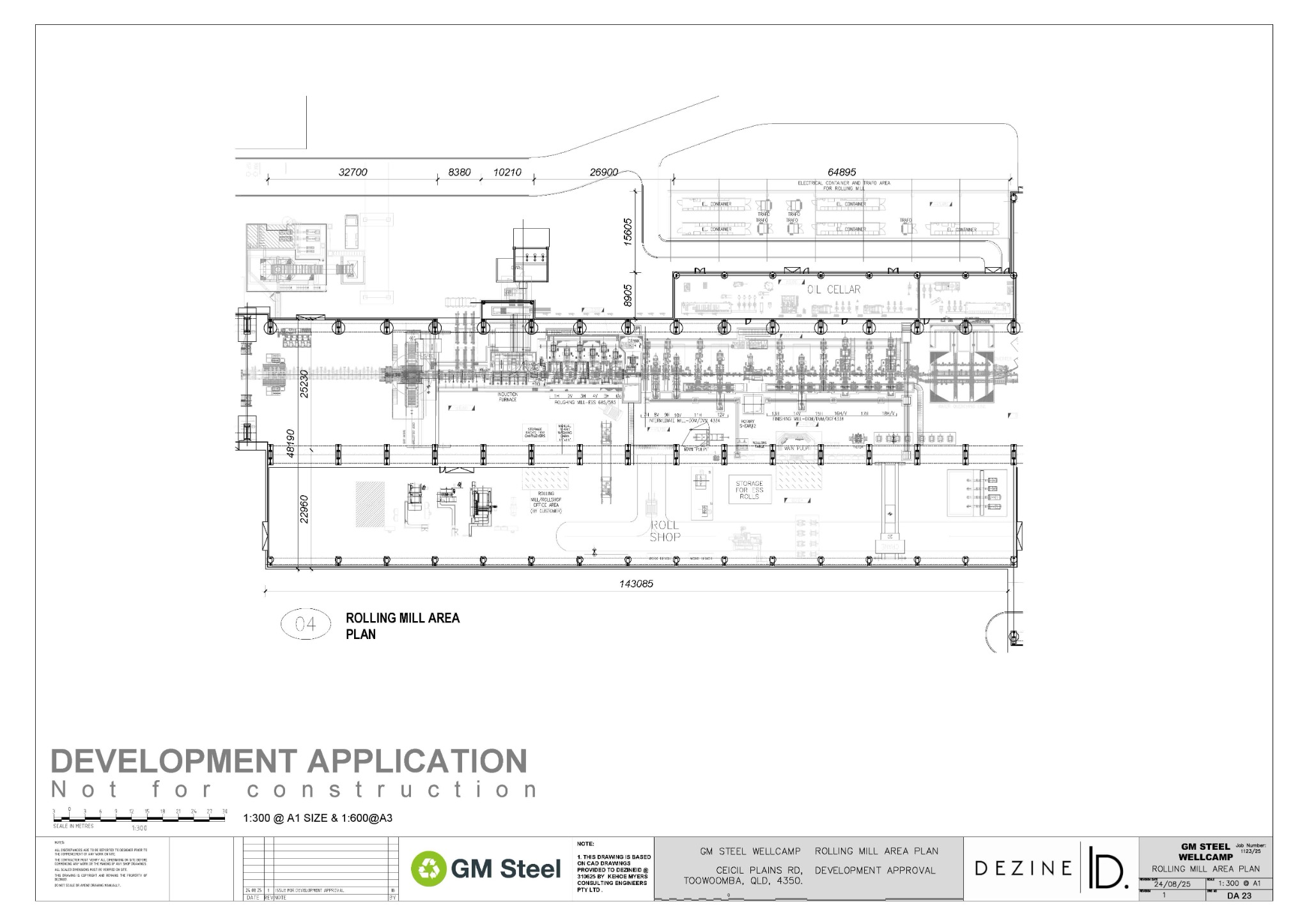 GM Steel rolling mill area plan