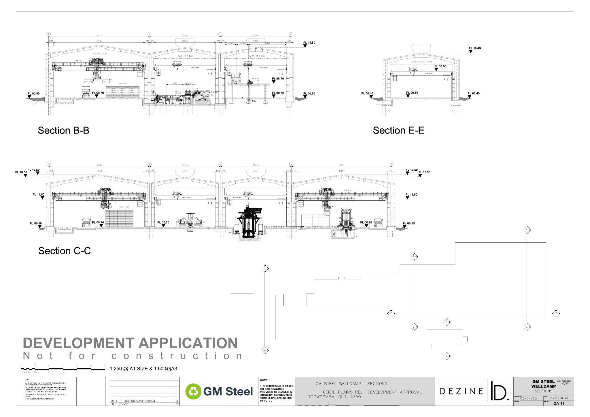 GM Steel building sections