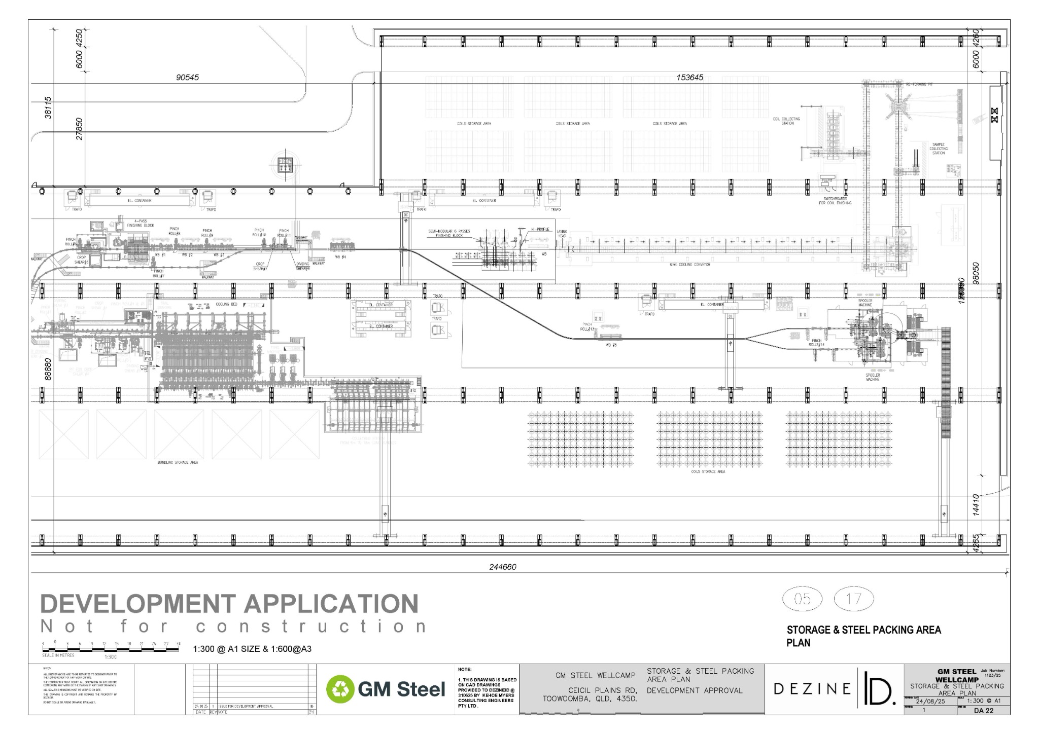 GM Steel storage and packing area plan
