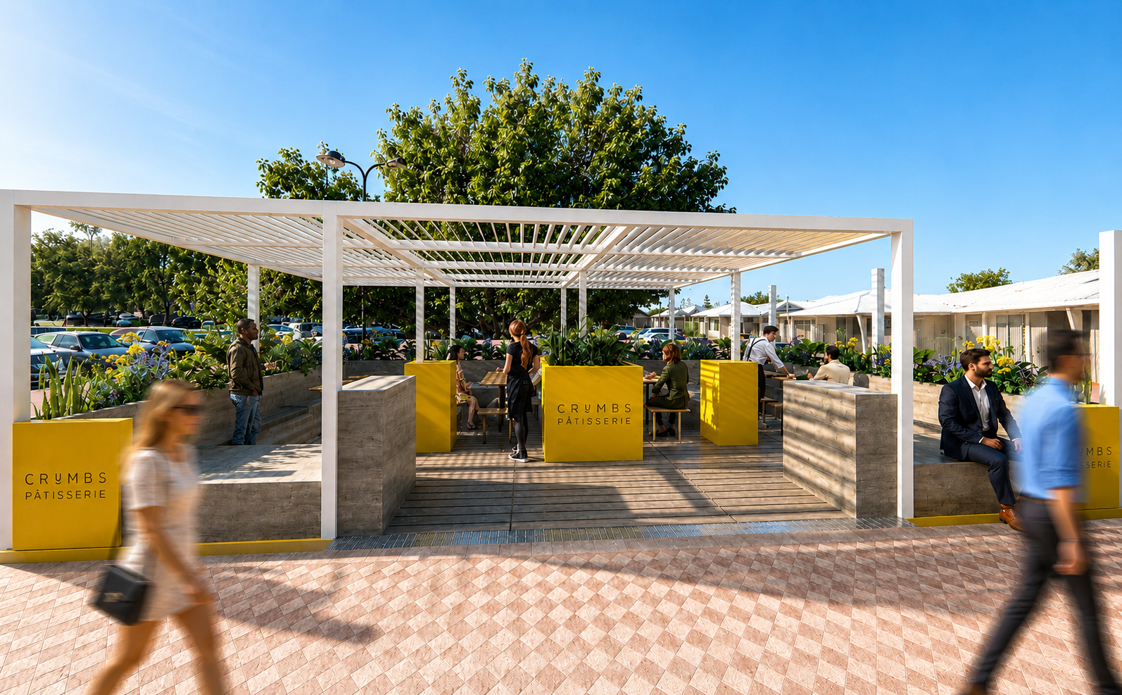 Crumbs Patisserie outdoor pavilion