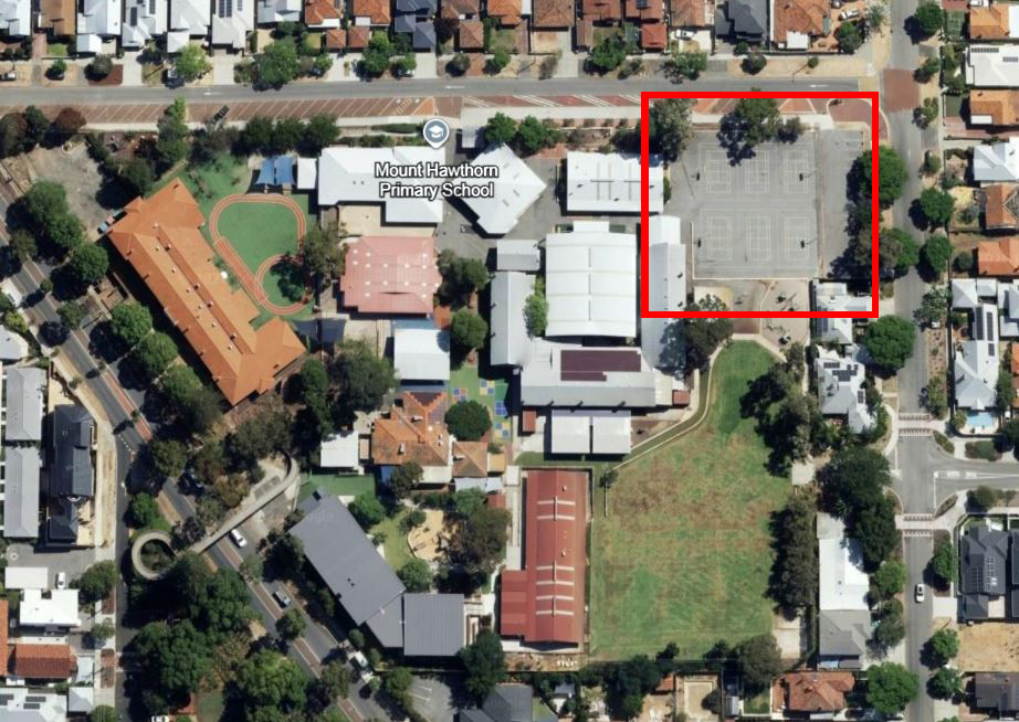 Aerial view of Mount Hawthorn Primary School