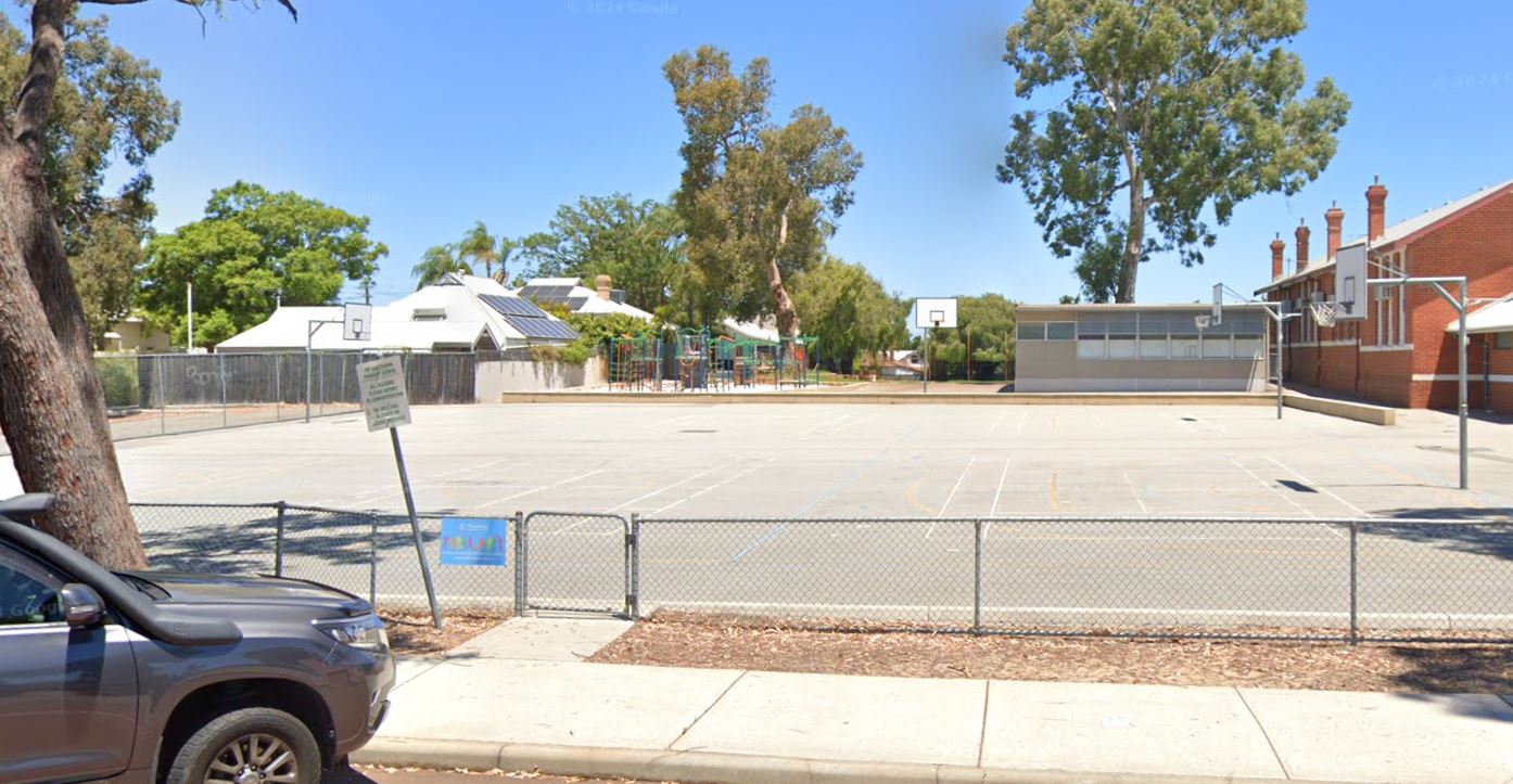 Existing Mount Hawthorn Primary School basketball courts