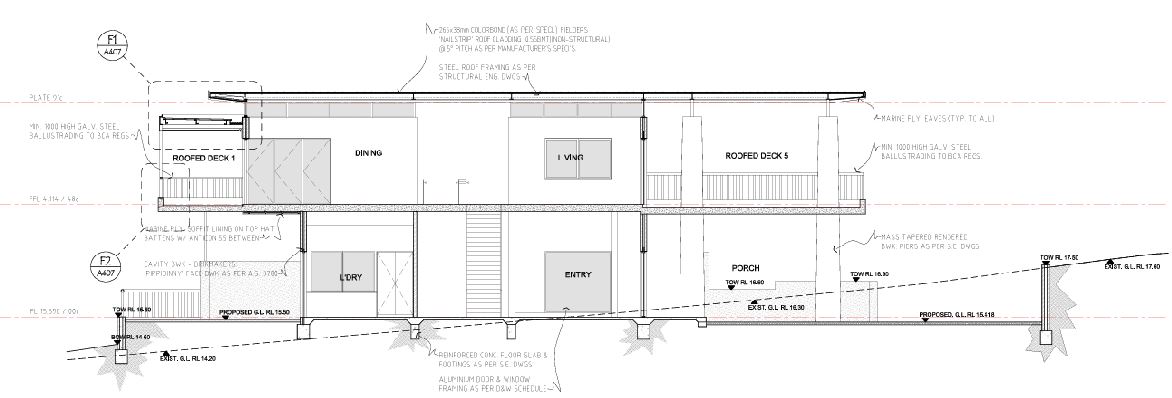 Section F-F of The Sari Residence